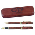 Rosewood Pen & Fountain Pen Gift Set